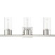 Carson 3 Light 23 inch Brushed Nickel Vanity Sconce Wall Light