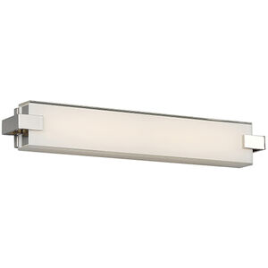 Bliss LED 22 inch Polished Nickel Bath Vanity & Wall Light in 3000K, dweLED