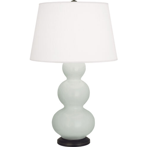 Triple Gourd 32.75 inch 150.00 watt Matte Celadon Table Lamp Portable Light in Deep Patina Bronze