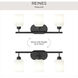 Reines 3 Light 22.75 inch Matte Black Bath Vanity Wall Light