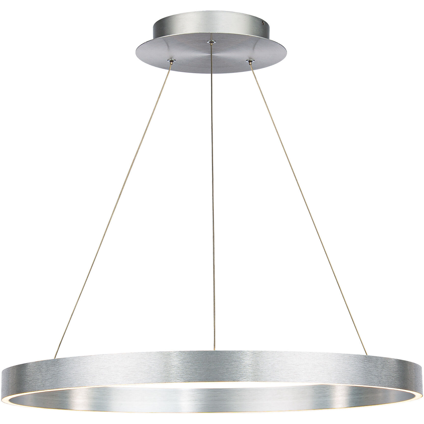 Sirius LED 24 inch Brushed Aluminum Pendant Ceiling Light, dweLED