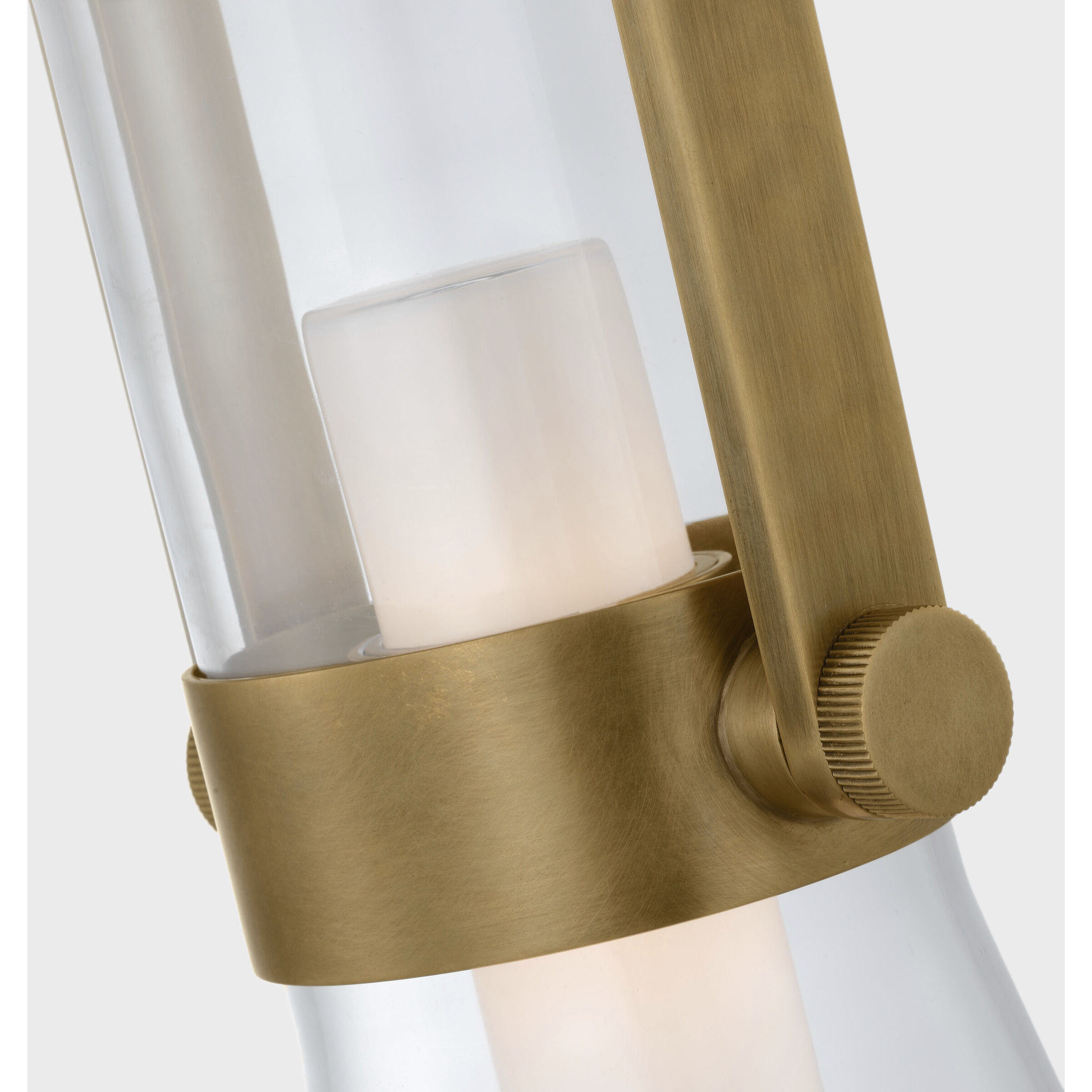 Ian K. Fowler Larkin LED 9.25 inch Hand-Rubbed Antique Brass Conical Pendant Ceiling Light