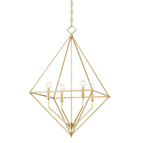 Haines Pendant Ceiling Light in Gold Leaf
