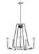 Haven 5 Light 24 inch Black/Satin Nickel Single-Tier Chandelier Ceiling Light in Black and Satin Nickel