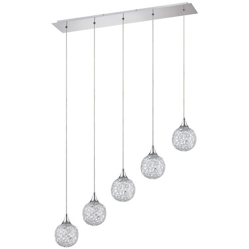 Solaro 5 Light 34 inch Chrome Pendant Ceiling Light