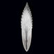 Plume Wall Sconce Wall Light in Silver, White Feathers Studio Glass
