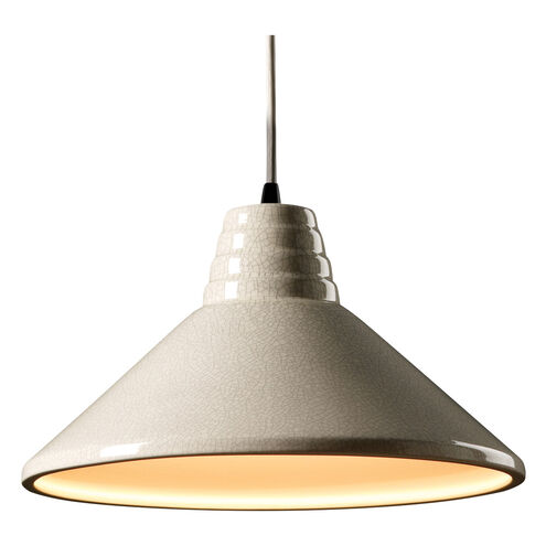 Radiance LED 15 inch White Crackle Pendant Ceiling Light
