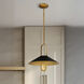 Goldenridge 1 Light 15 inch Legacy Brass and Dark Matte Black Pendant Ceiling Light
