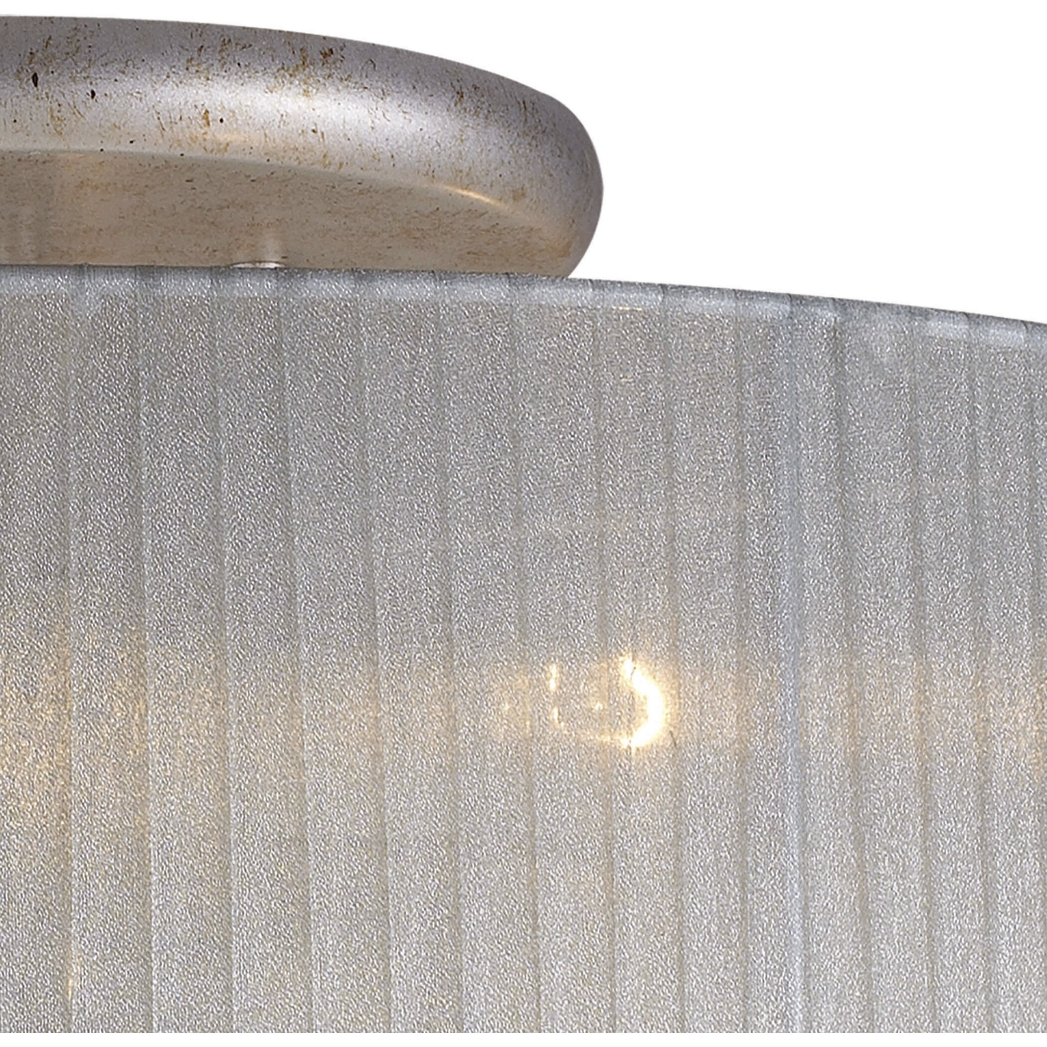 Alexis 5 Light 23 inch Antique Silver Semi Flush Mount Ceiling Light