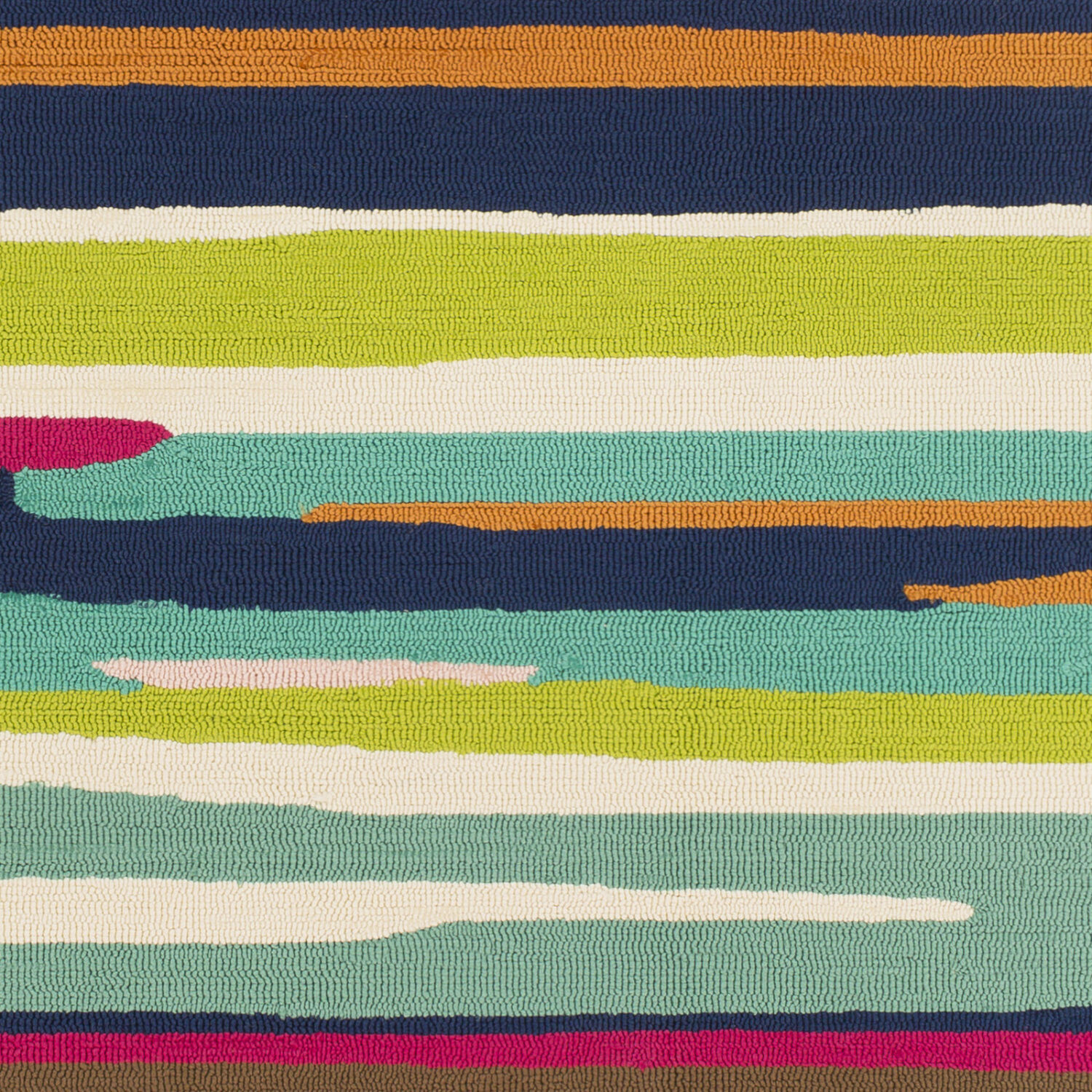 Rain 96 X 96 inch Burgandy/Navy/Brown/Cream/Aqua/Burnt Orange Handmade Rug in 8 Ft Round, Round