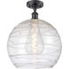 Ballston Deco Swirl LED 13.75 inch Matte Black Semi-Flush Mount Ceiling Light