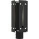 Utrecht 1 Light 16 inch Black with Brushed Nickel Accents Medium Outdoor Post Top Lantern