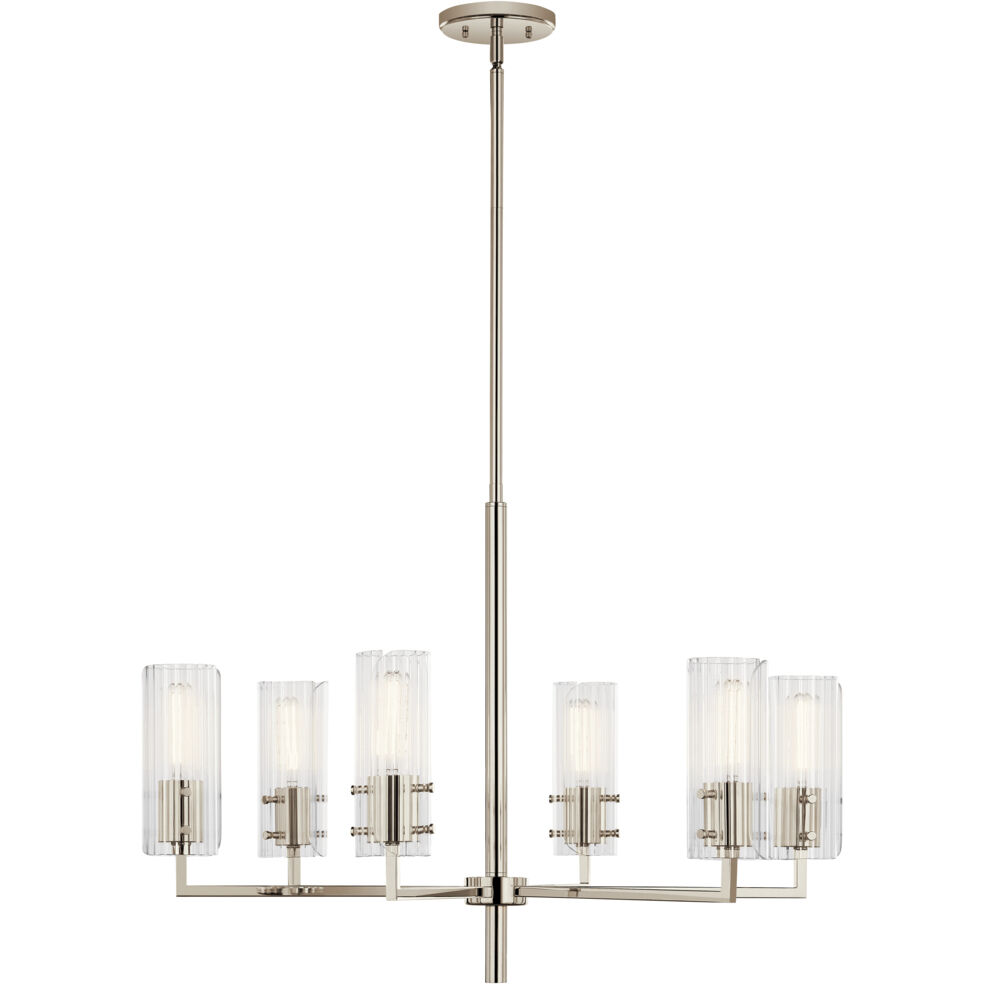 Velestino 6 Light Polished Nickel Chandelier Ceiling Light