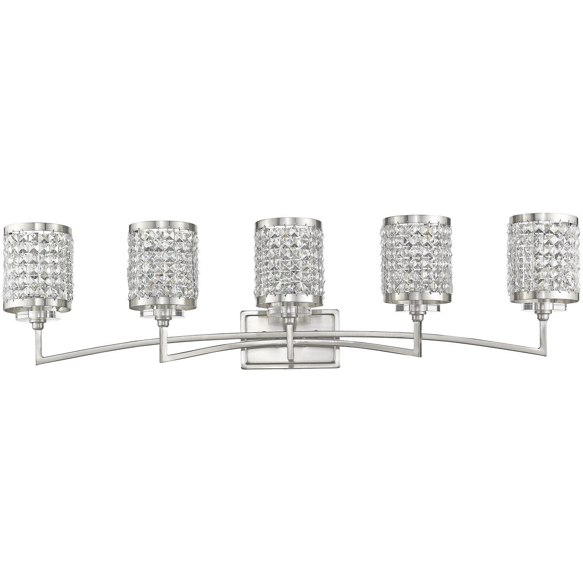 Grammercy 5 Light 42 inch Brushed Nickel Bath Vanity Wall Light