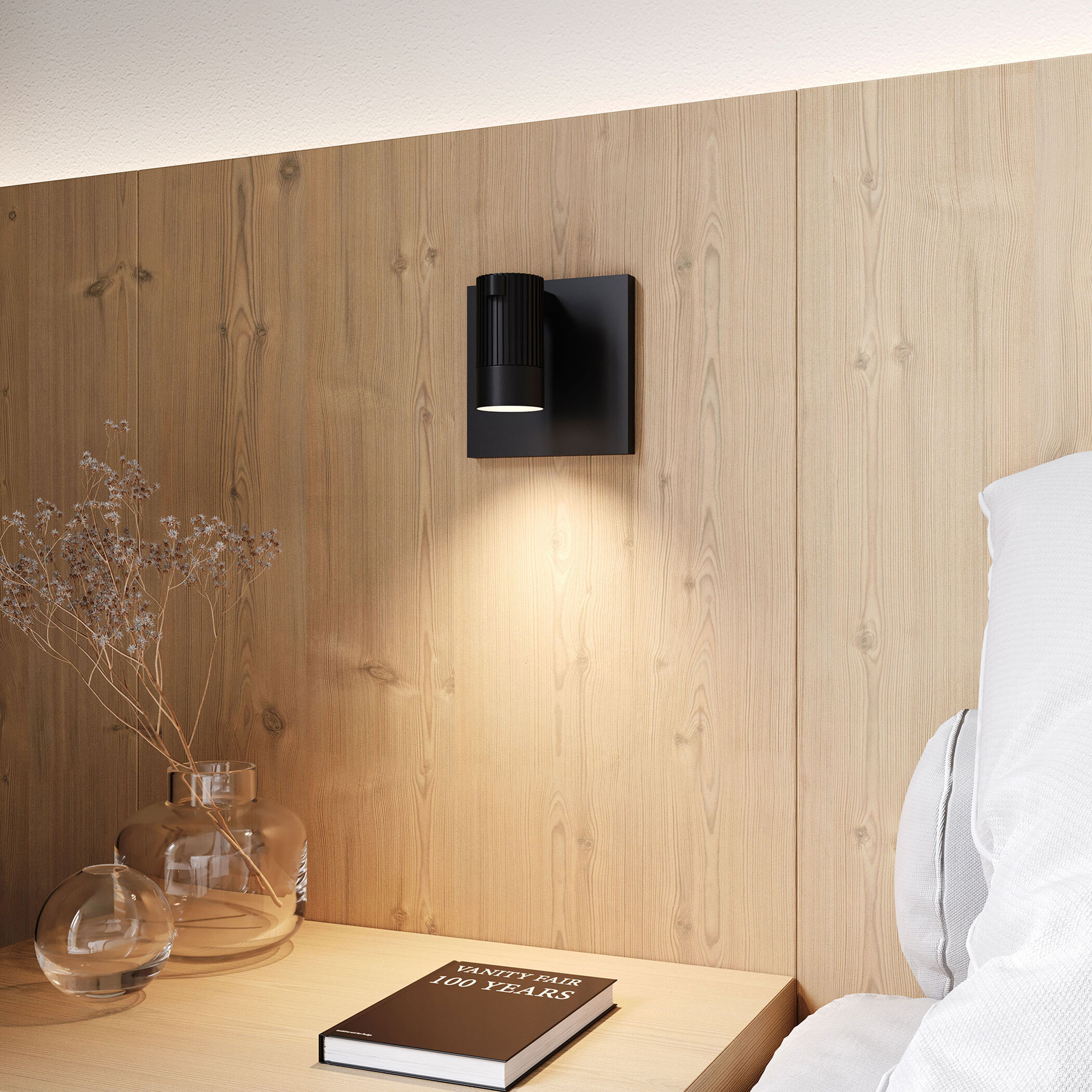 Suspenders LED 2 inch Satin Black ADA Modular Wall Mount Wall Light