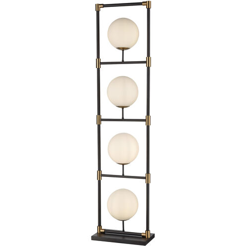 Career Ladder 59 inch 40.00 watt Matte Black with Aged Brass Floor Lamp Portable Light