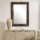 Diamond In The Rough 45 X 33 inch Dark Walnut Stain and Brass Mirror