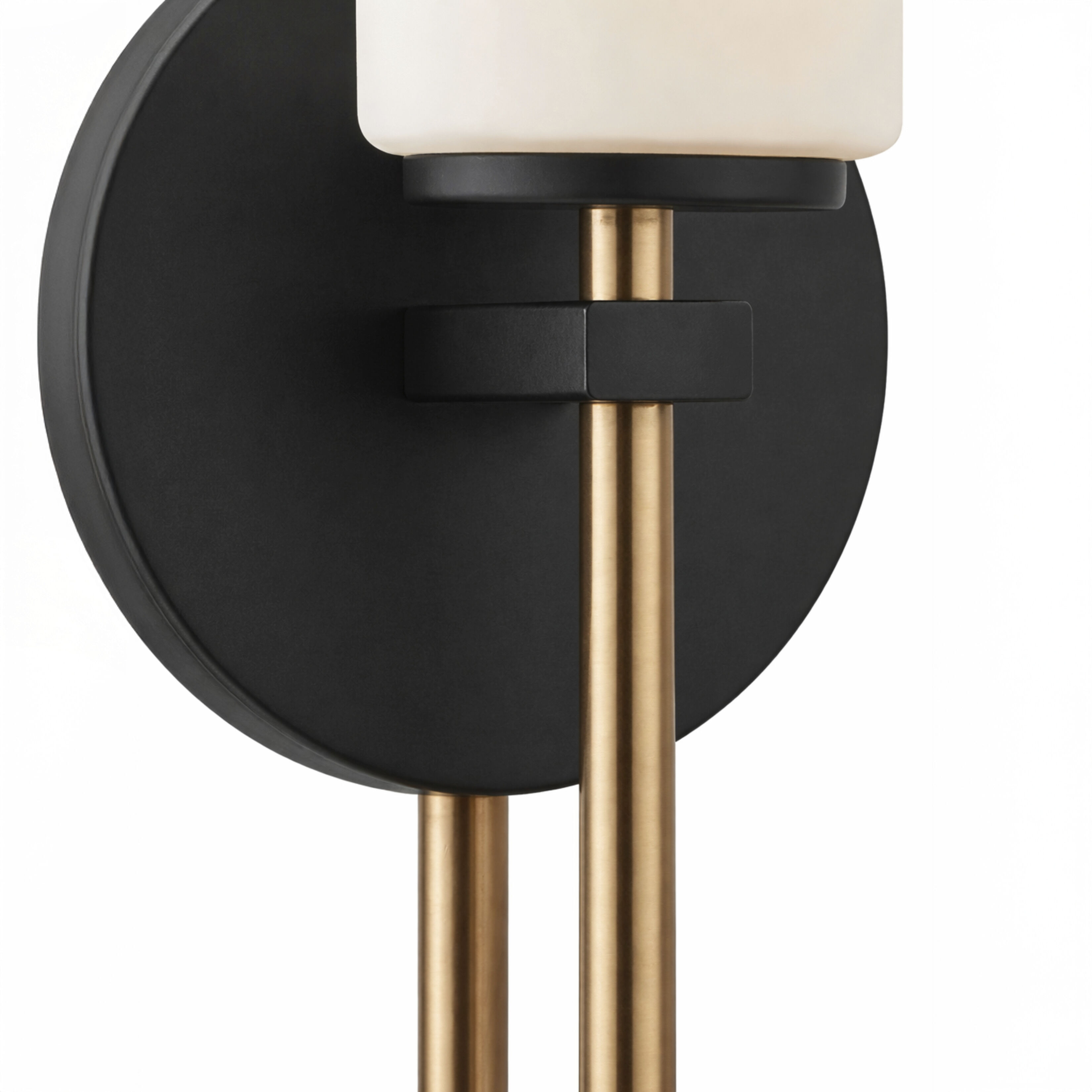 Fusion Collection - Tilburg Family 1 Light 5 inch Matte Black and Brass ADA Wall Sconce Wall Light, EVOLV