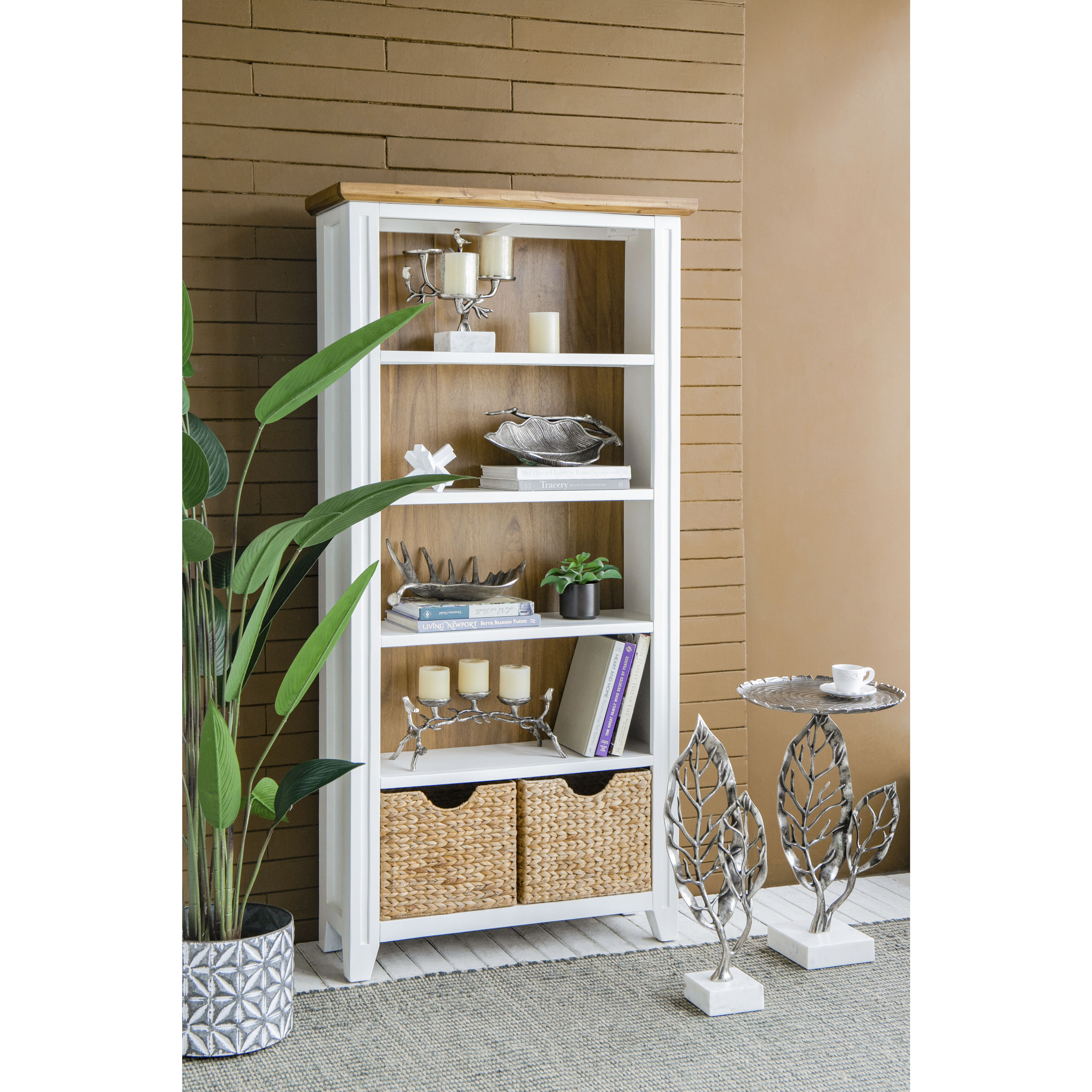 Anita White and Brown Book Shelf