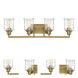 Drake 4 Light 32 inch Brushed Gold Bath Bar Wall Light