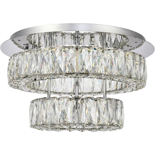 Monroe LED 18 inch Chrome Flush Mount Ceiling Light