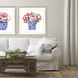 Pretty Petals Pink and Blue and Green and White Framed Art