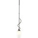 Flora 1 Light 3.9 inch Dark Smoke Mini Pendant Ceiling Light in Opal, Down Light