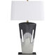 Iceland 30 inch 150.00 watt Shoreline Reactive and Bronze with Antique Brass Table Lamp Portable Light