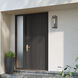 Barrett 1 Light 15 inch Bronze with Antique Brass Candle Outdoor Wall Lantern