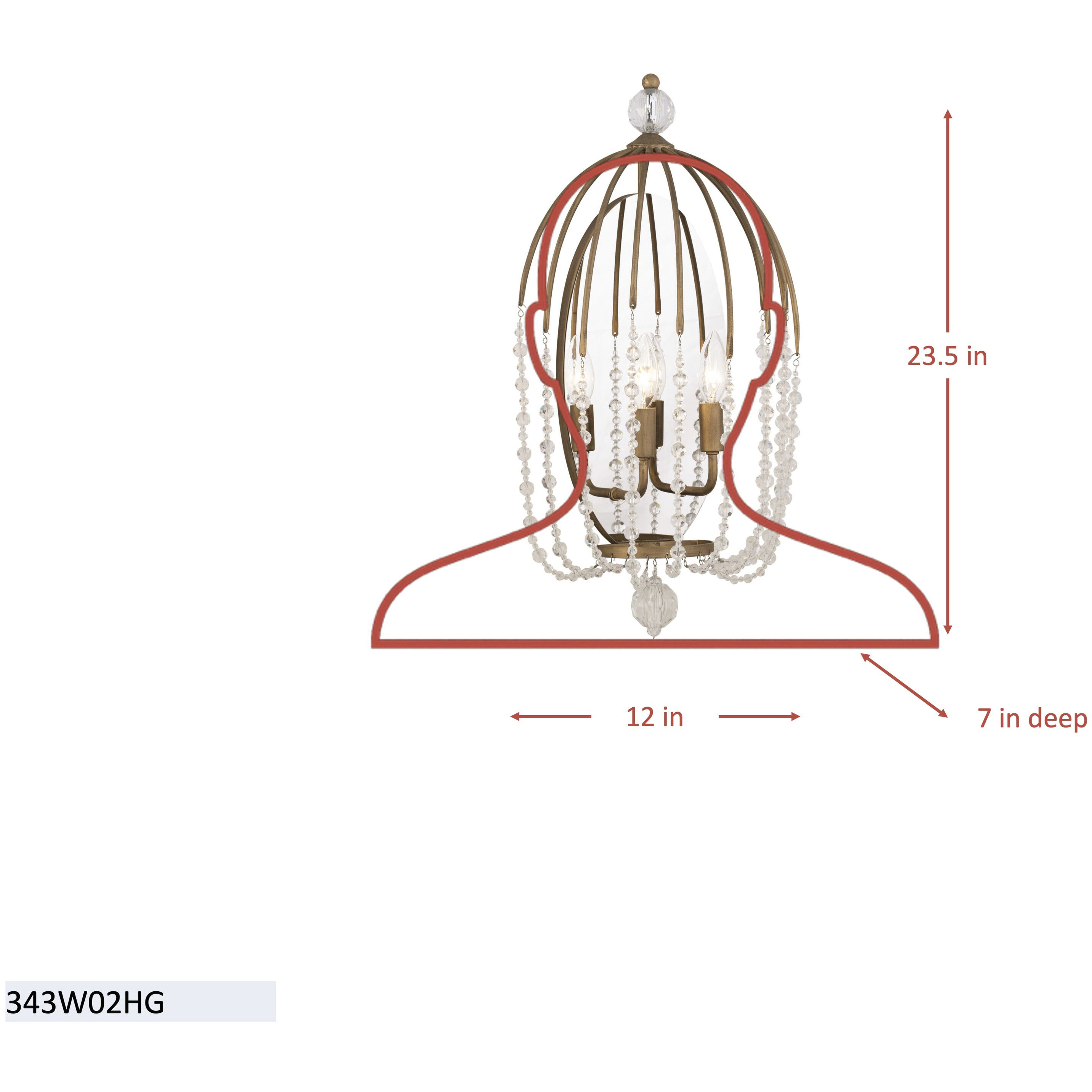 Voliere 2 Light 12 inch Havana Gold Wall Sconce Wall Light