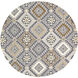 Rain 96 X 96 inch Charcoal/Medium Gray/Light Gray/Brown/Tan/Mustard Handmade Rug, Round