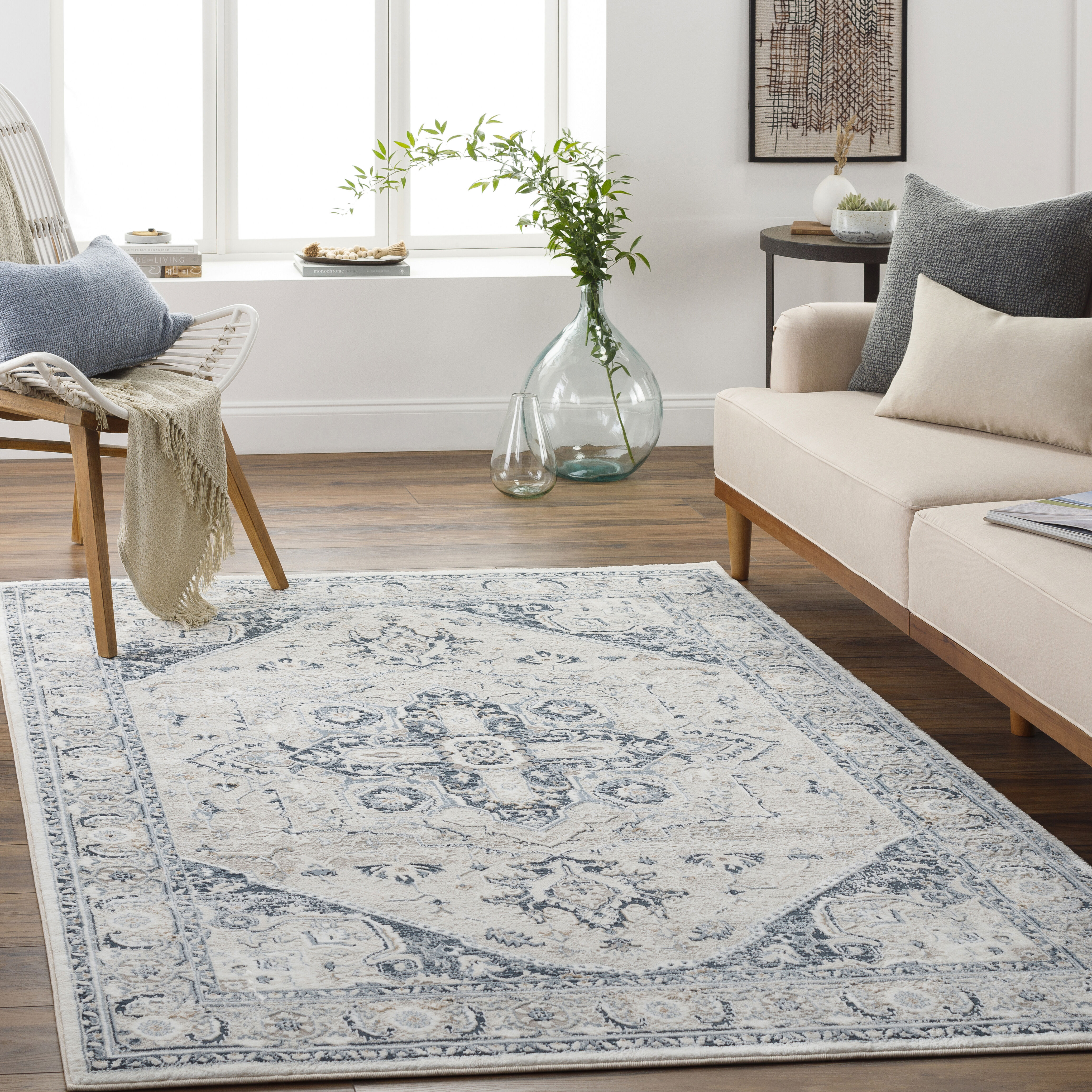 Allegro 120 X 94 inch Taupe Rug, Rectangle