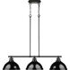 Duncan 3 Light 40 inch Matte Black Linear Pendant Ceiling Light