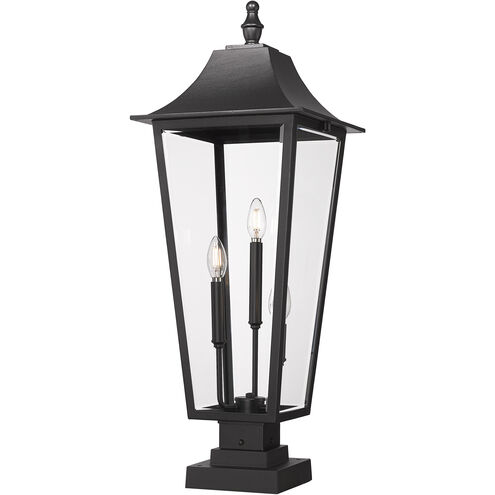 Gannon 3 Light 32.5 inch Black Outdoor Pier Mounted Fixture in G9