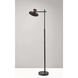 Elmore 56 inch 8 watt Black and Walnut Wood LED Floor Lamp Portable Light, with Smart Switch