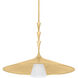 Vails Gate 1 Light 34 inch Vintage Gold Leaf Pendant Ceiling Light