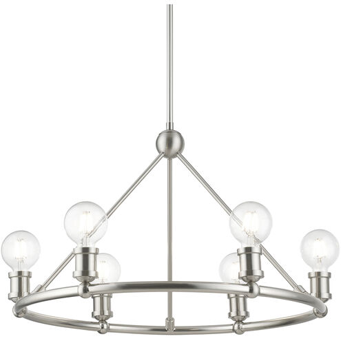 Lansdale 6 Light 25 inch Brushed Nickel Chandelier Ceiling Light