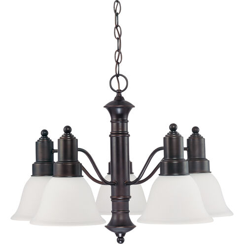 Gotham 5 Light 25 inch Mahogany Bronze Chandelier Ceiling Light