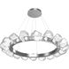 Gem LED Classic Silver Chandelier Ceiling Light, Radial Ring