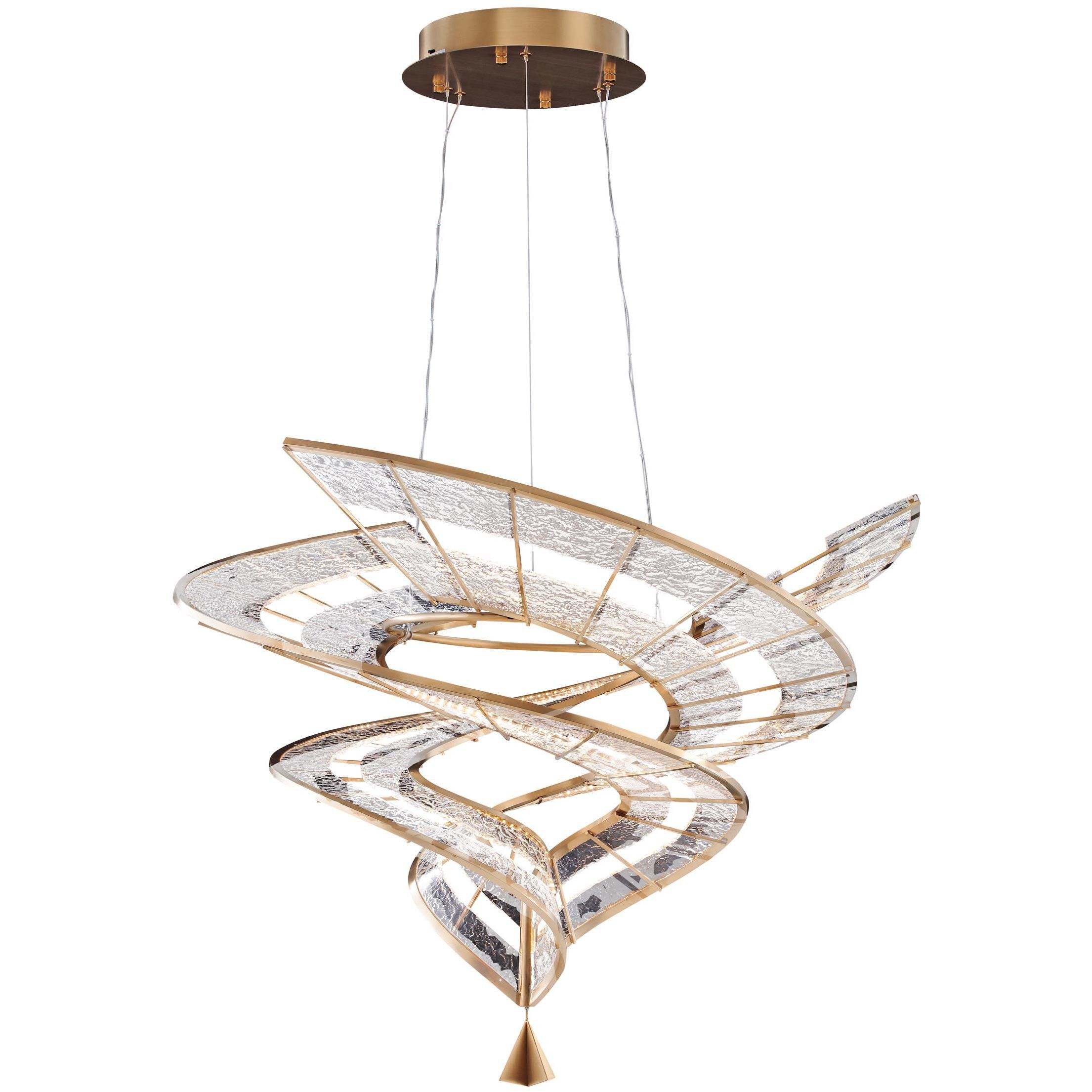 Ziva Aurora LED 35.5 inch Brushed Champagne Pendant Ceiling Light