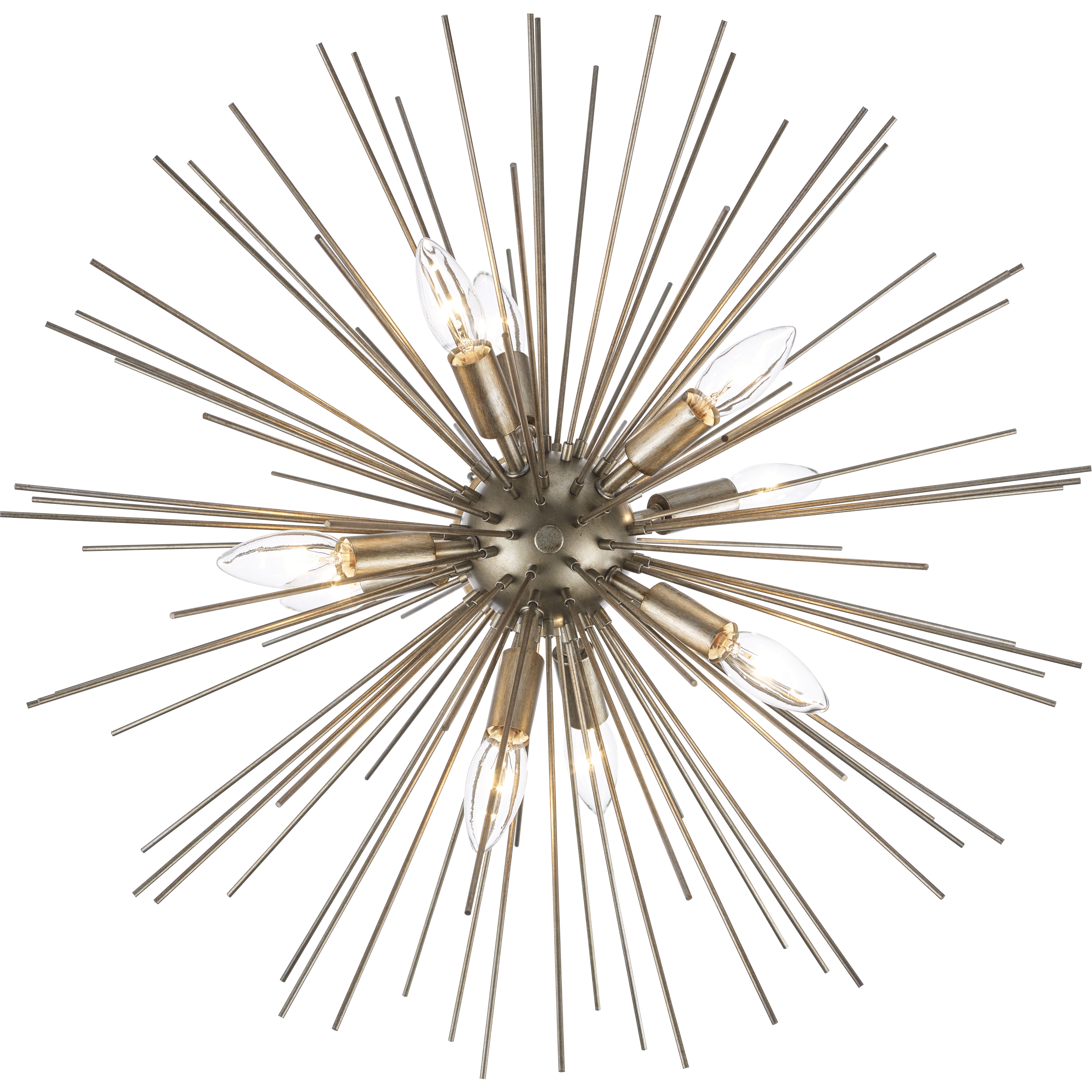 Collina 9 Light 24 inch Antique Silver Leaf Pendant Ceiling Light