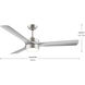 Axion II 52 inch Brushed Nickel with Silver Blades Ceiling Fans