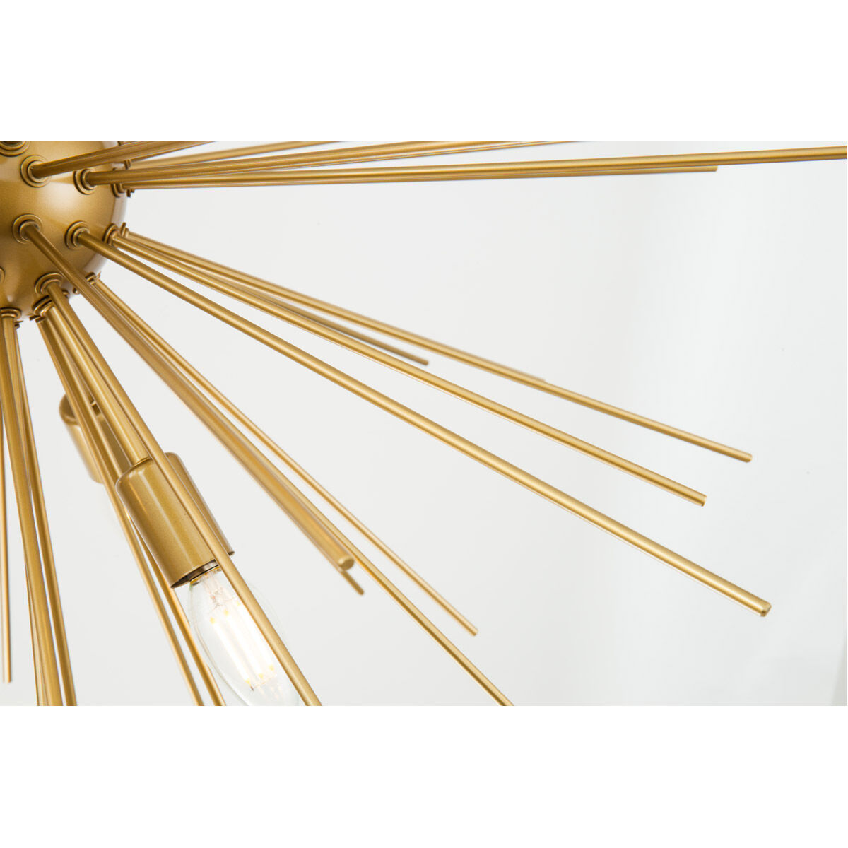 Timber 8 Light 30 inch Brass Pendant Ceiling Light