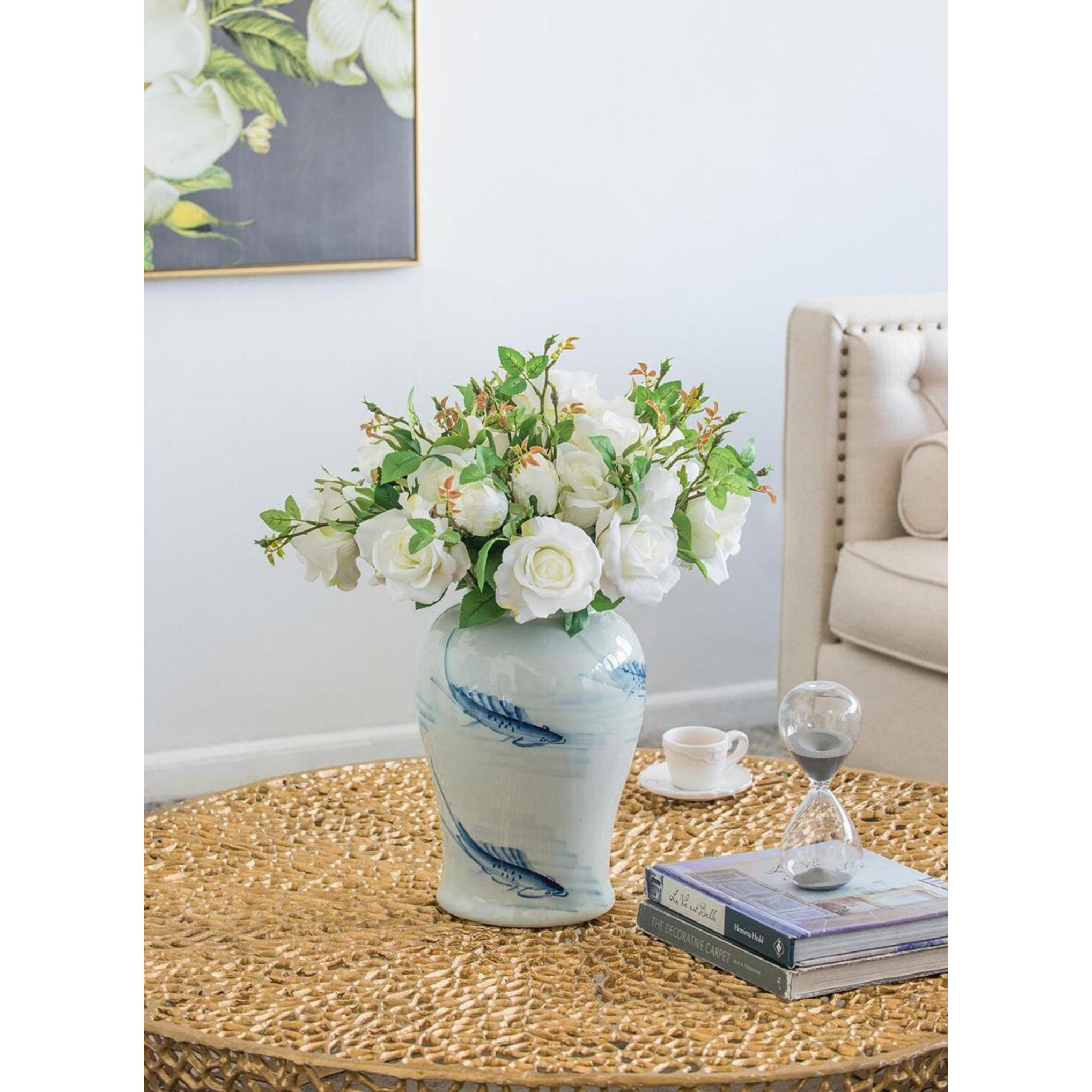 Koi 18.9 X 9.4 inch Vase