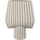 Hawking 17 X 13.5 inch Vase in White with Beige