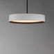 Echo LED 24 inch White and Black Single Pendant Ceiling Light in White/Black