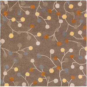 Athena 117 X 117 inch Gray and Yellow Area Rug, Wool