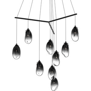 Liquid LED 51 inch Satin Black Pendant Ceiling Light in Smoke Fade Glass