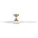 Swirl 54 inch Soft Brass/Matte White with Matte White Blades Ceiling Fan, Smart Fan