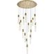 Aurora 16 Light 36 inch Satin Gold Chandelier Ceiling Light